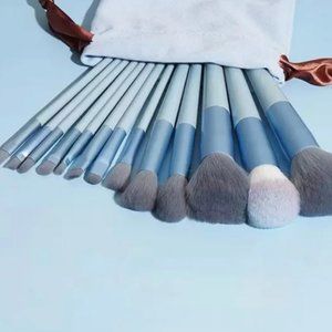 Makeup Brush Kit 13pc with matching bag (blue)